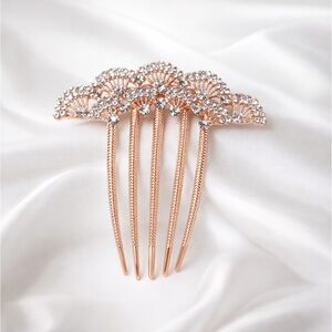 Rosegold Elegant Pearl Hair Comb: Dreamy Crystal Hair Fork (brand new)
